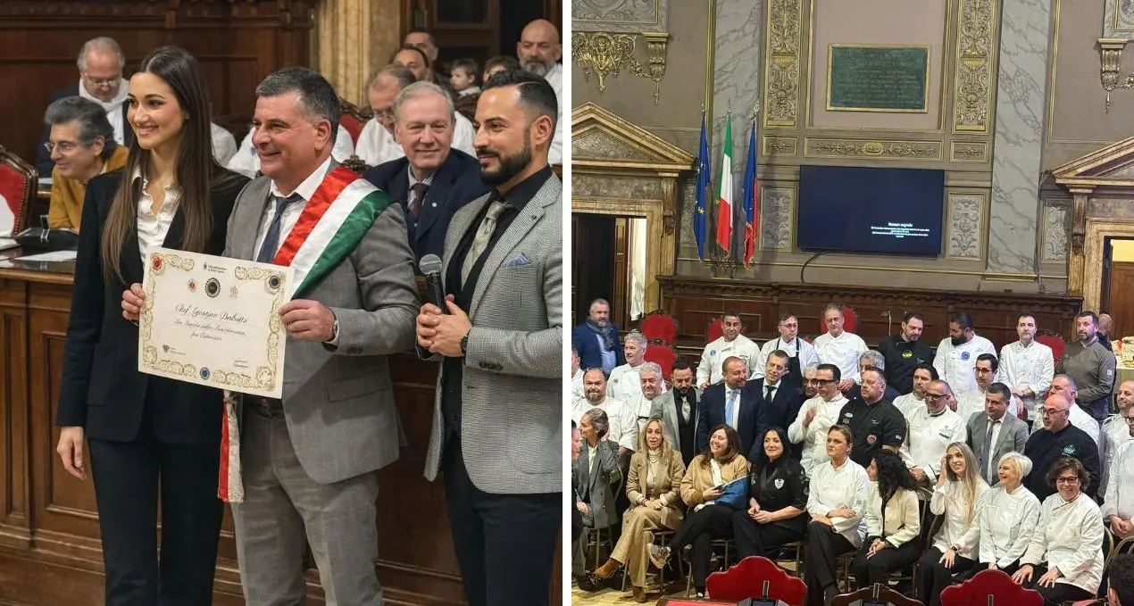 Roma, lo chef calabrese Agostino Bilotta insignito della nomina di Ambasciatore del gusto