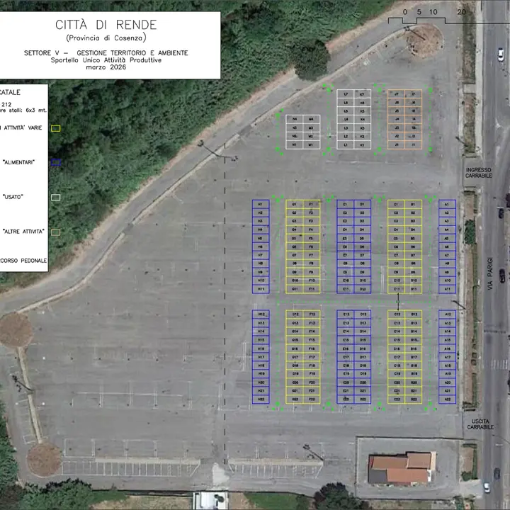Rende, l’area mercatale passa a Via Parigi con 212 stand. Approvato il regolamento\n
