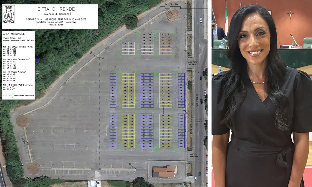 Rende, l’area mercatale passa a Via Parigi con 212 stand. Approvato il regolamento\n