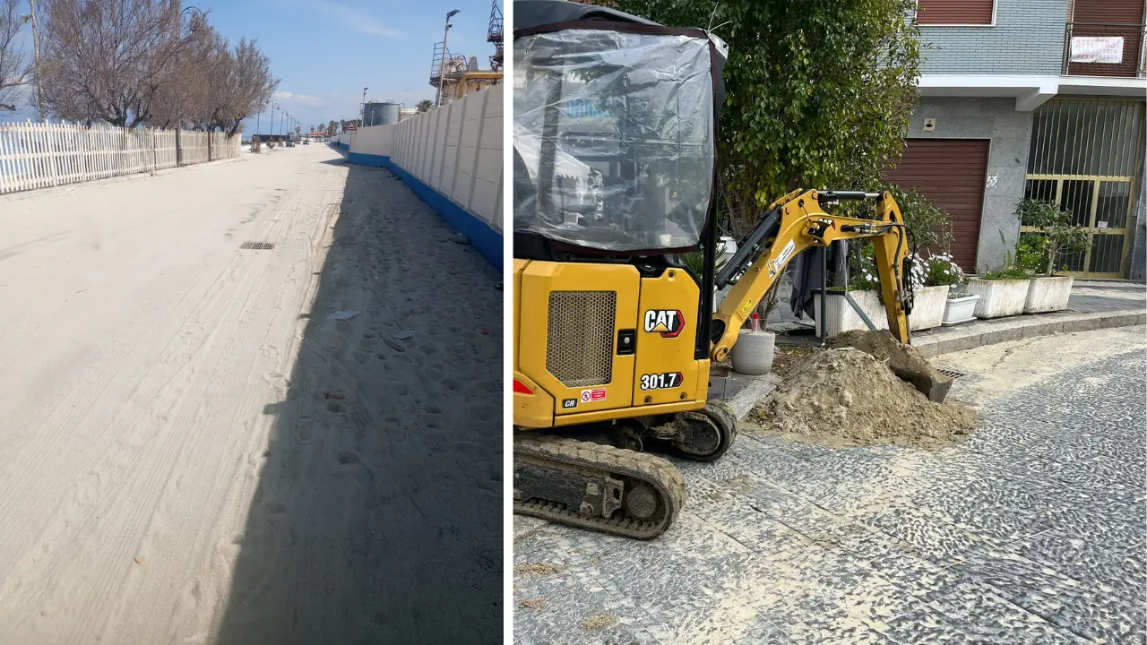 Vibo Marina, ora la sabbia\u00A0è pure nei tombini. Cuore Vibonese:\u00A0«Rischio allagamenti anche con piogge deboli»\n