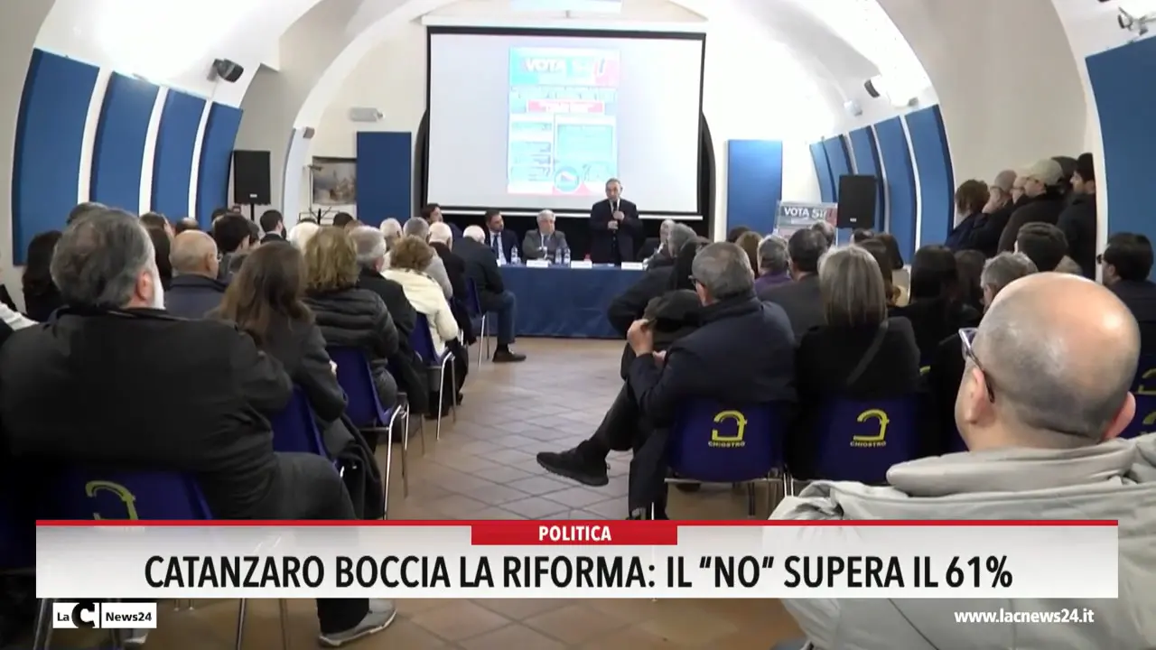 Catanzaro boccia la riforma: il no supera il 61%