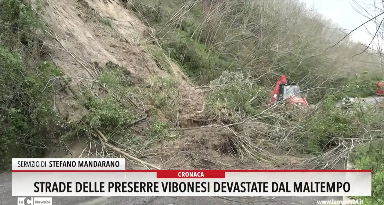 Strade delle Preserre vibonesi devastate dal maltempo