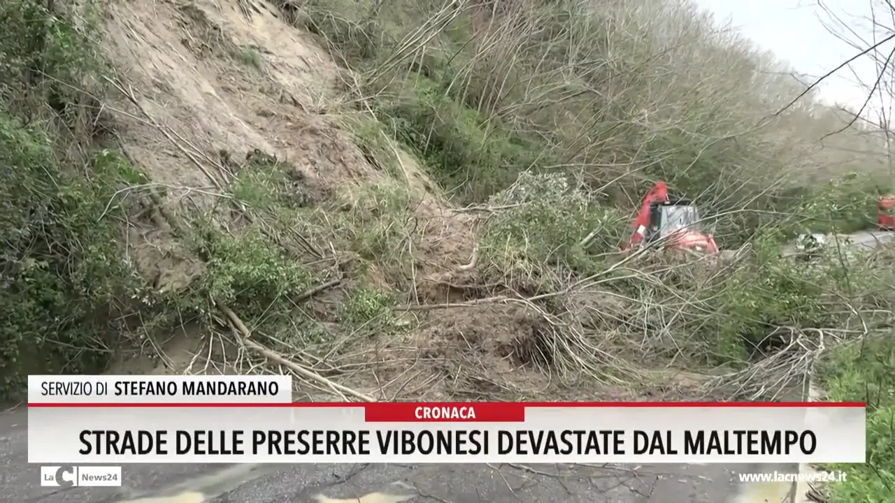 Strade delle Preserre vibonesi devastate dal maltempo