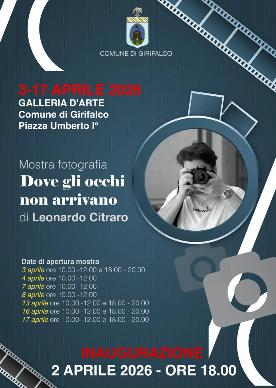 L'anima di Girifalco nell'obiettivo di Leonardo Citraro: al via la mostra \"Dove gli occhi non arrivano\"\n