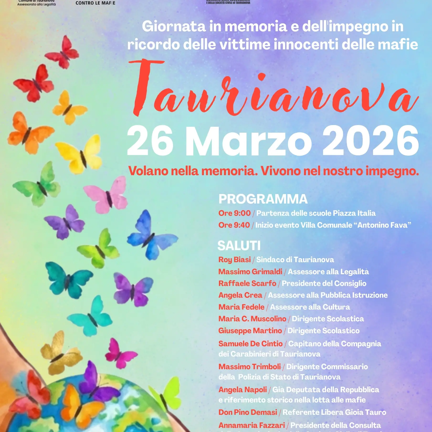 Taurianova ricorda le vittime innocenti di mafia: torna la Giornata della Memoria e dell’Impegno\n