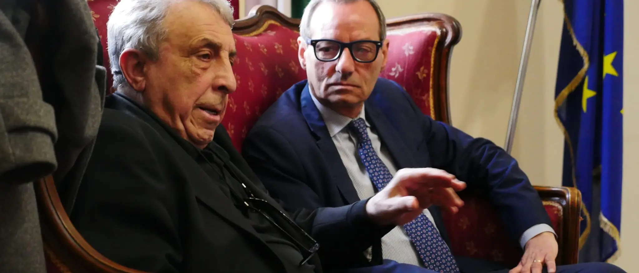 Visita a Palazzo San Giorgio del Console Onorario negli Usa Giuseppe Polimeni\n