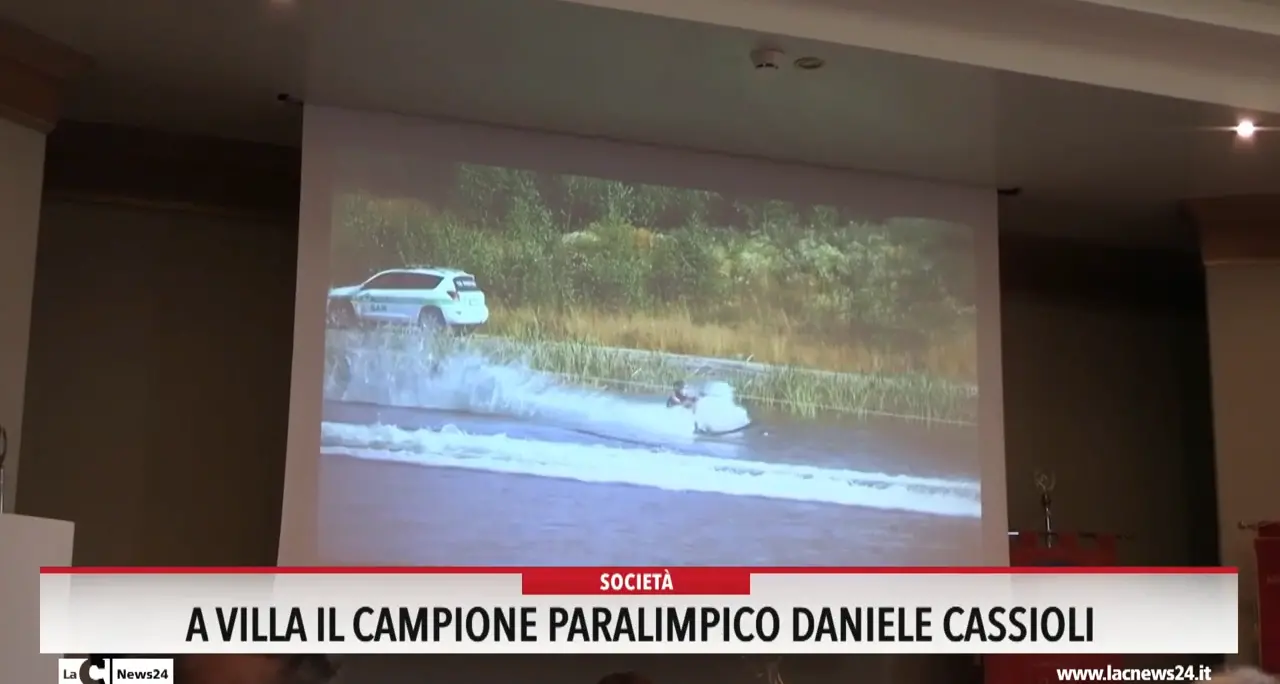 A Villa il campione paralimpico Daniele Cassioli