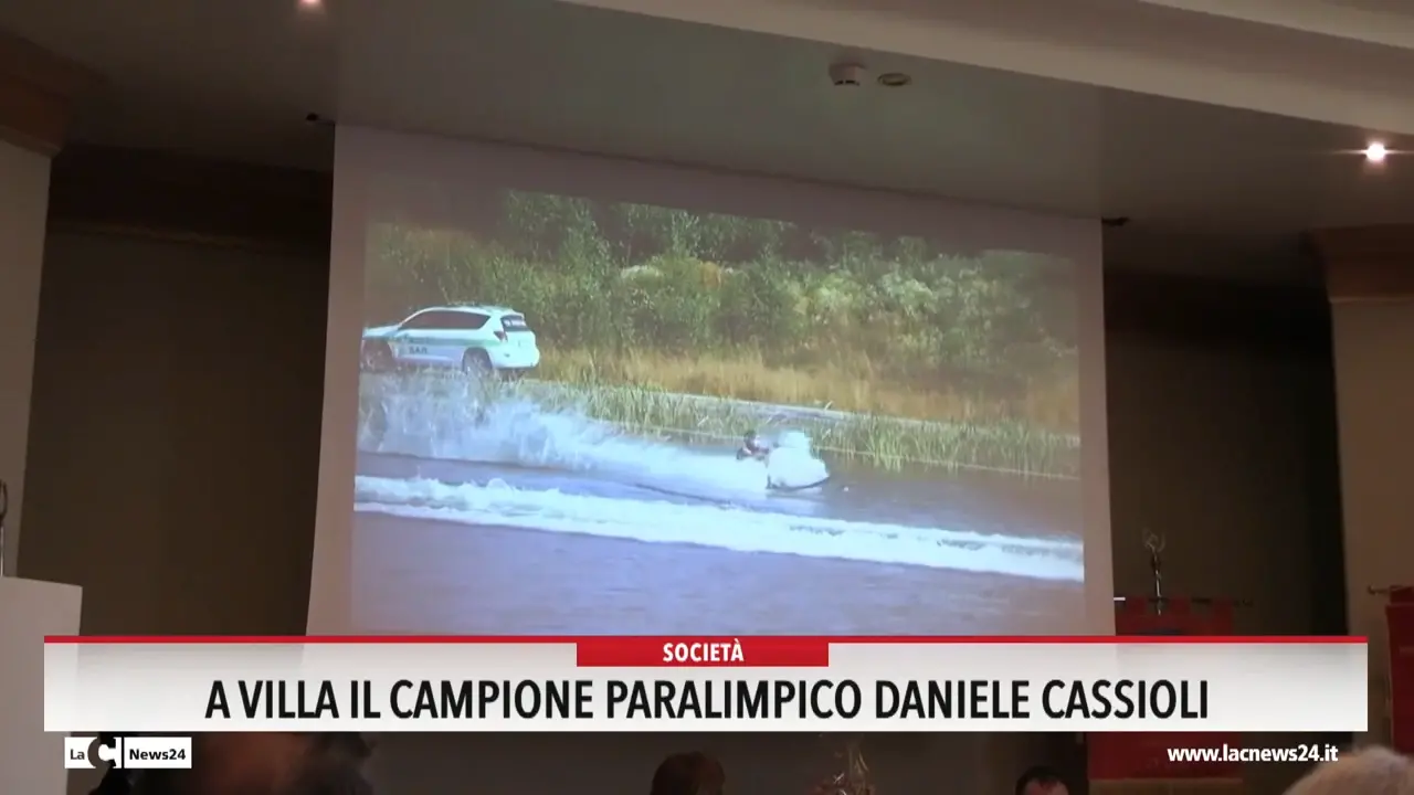 A Villa il campione paralimpico Daniele Cassioli