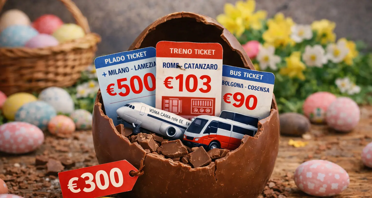 <p>Nell’uovo di Pasqua brutta “sorpresa” per i fuorisede: tornare in Calabria costa un botto, ecco quanto</p>