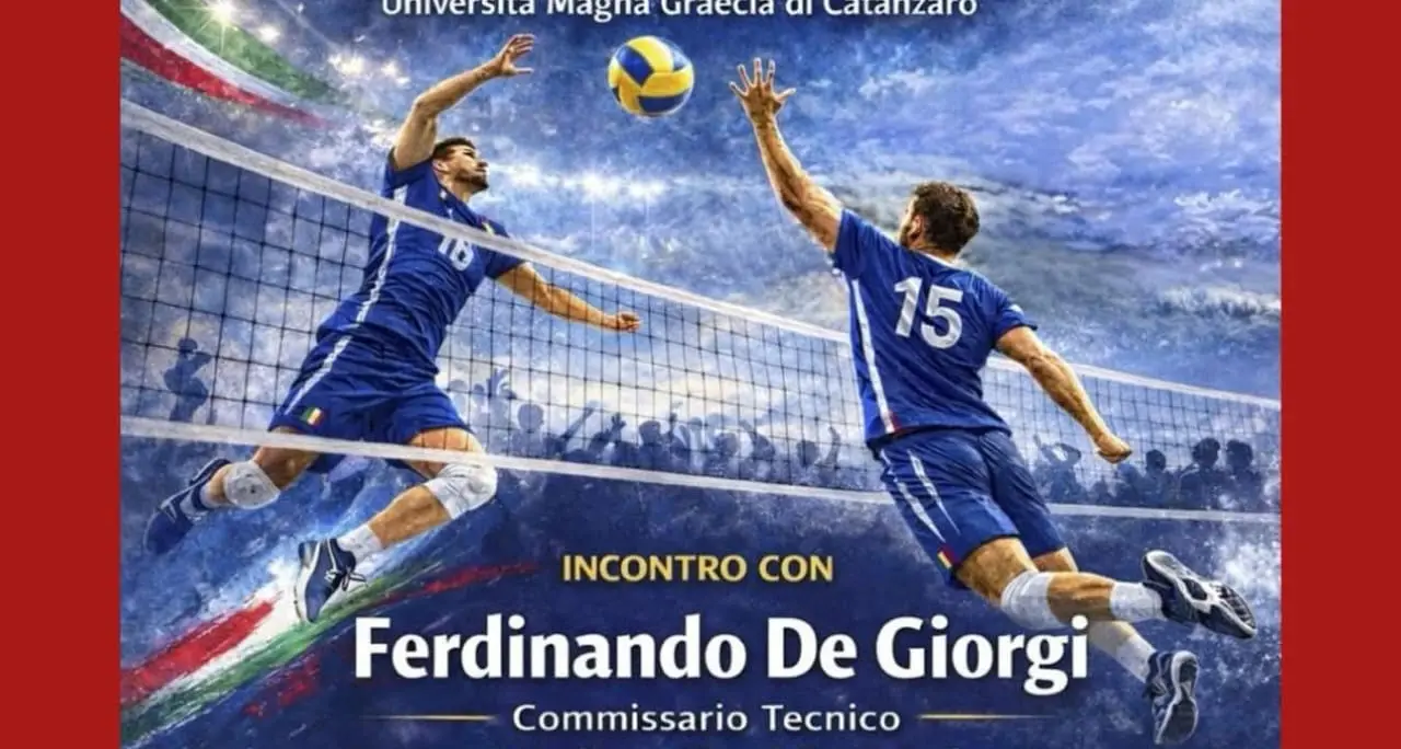 Il commissario tecnico della Nazionale Italiana di pallavolo maschile Ferdinando De Giorgi atteso all’Università di Catanzaro\n