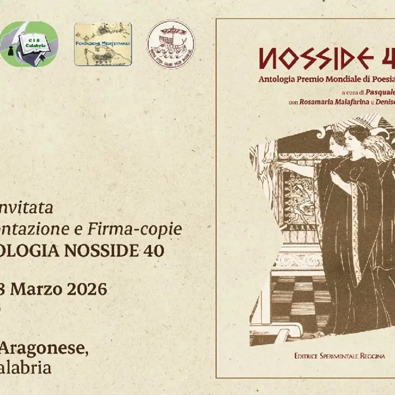 Al castello Aragonese di Reggio la presentazione della dell'antologia Nosside 40\n