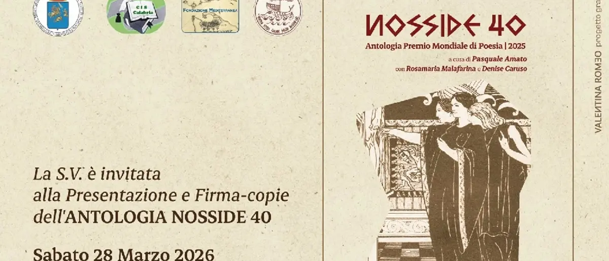 Al castello Aragonese di Reggio la presentazione della dell'antologia Nosside 40\n