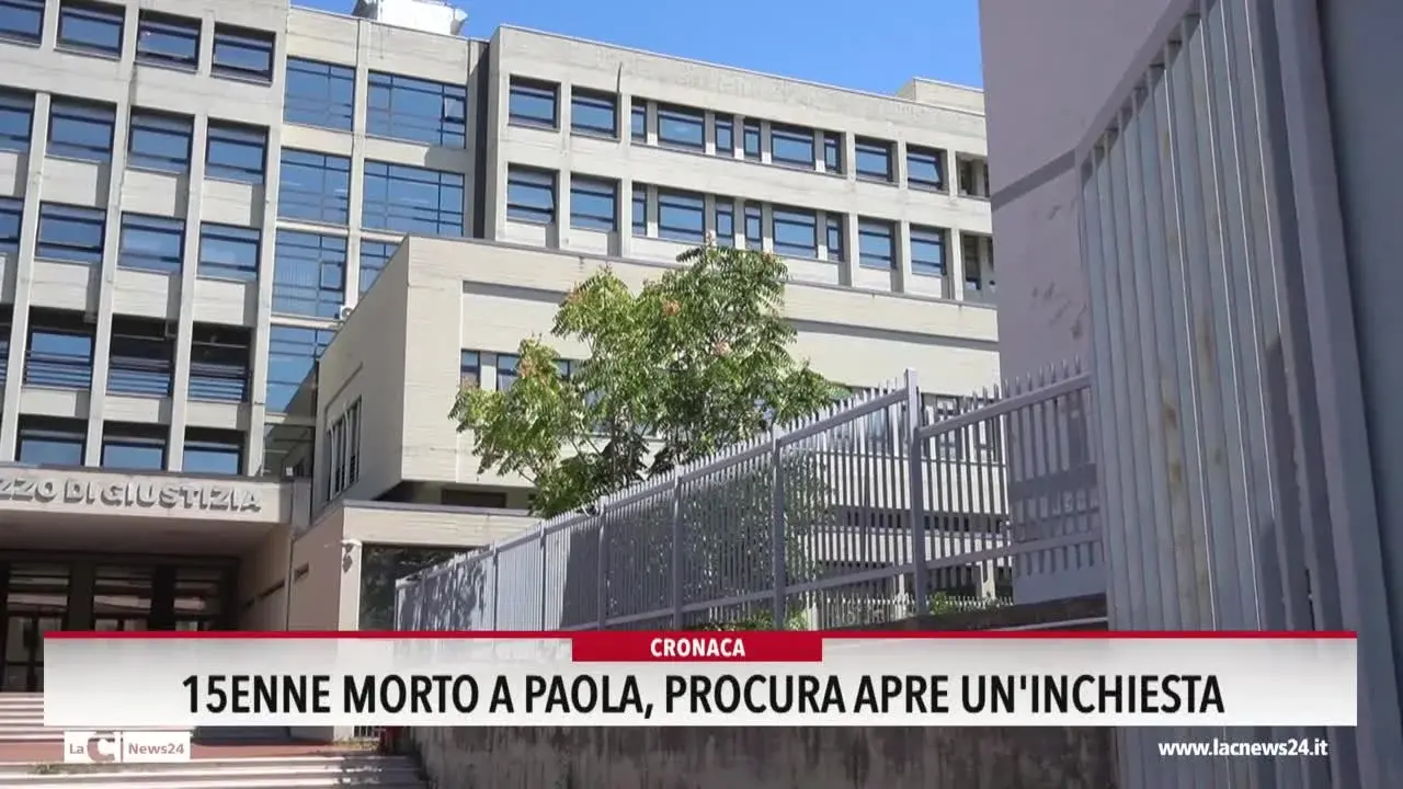 Quindicenne morto a Paola, la procura apre un'inchiesta