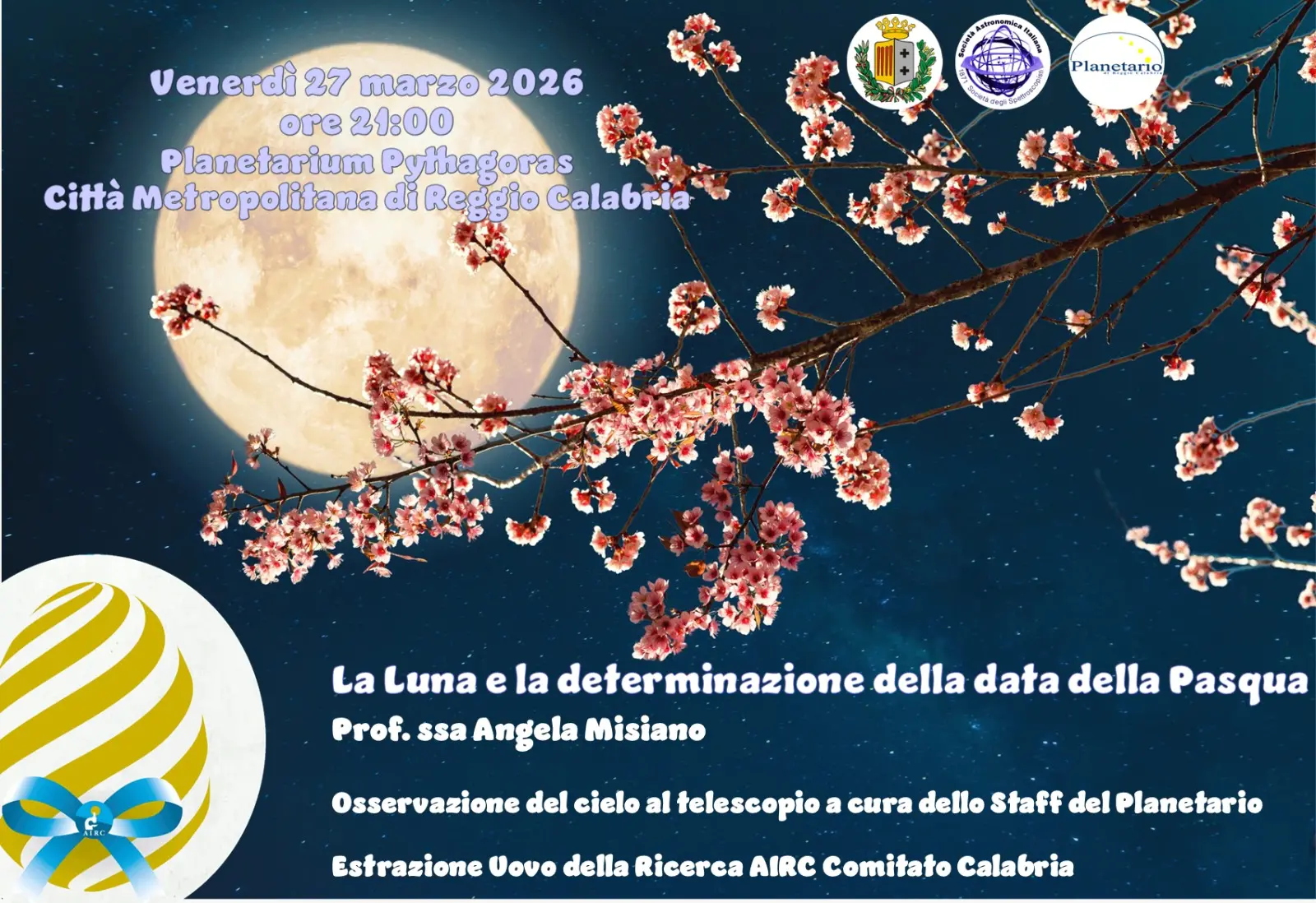 Reggio,\u00A0al Planetarium Pythagoras\u00A0una serata speciale dedicata alla solidarietà e alla conoscenza\n