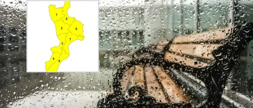 Maltempo in Calabria: domani allerta gialla su tutta la regione con pioggia, neve e forte freddo\n