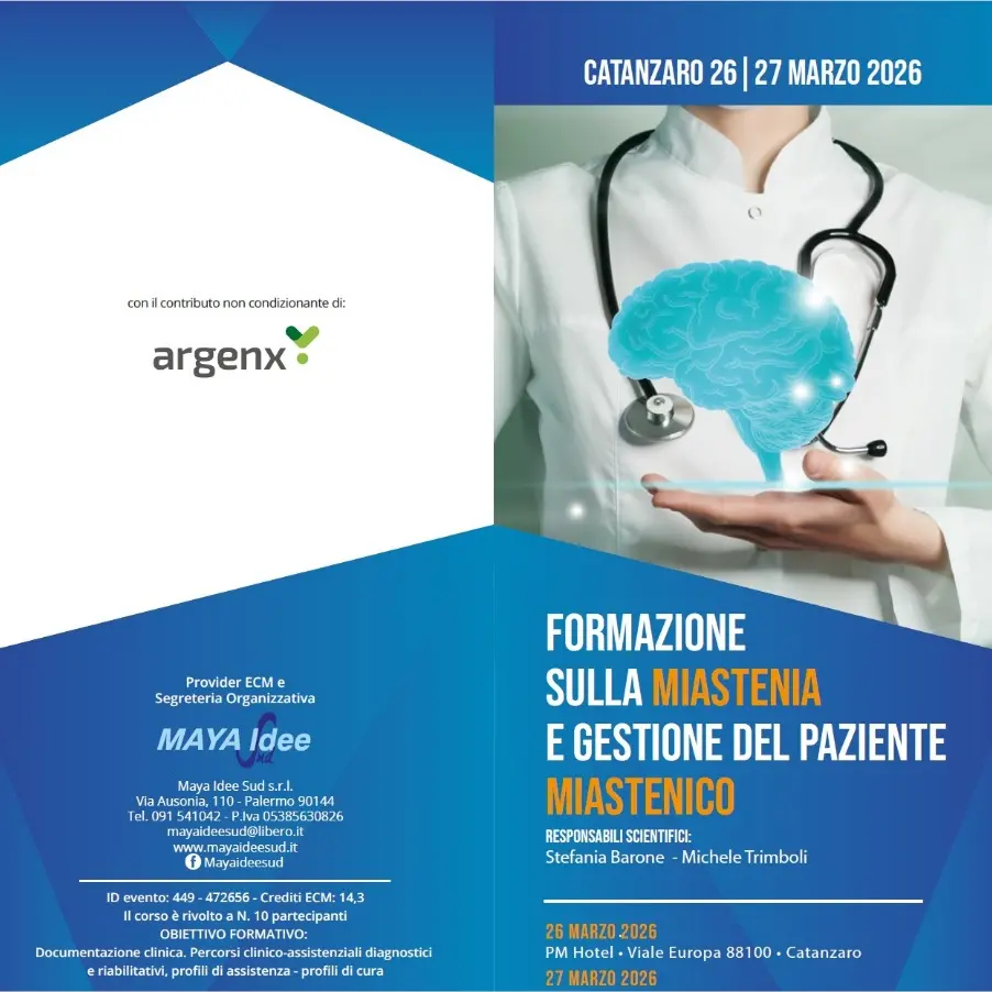 A Catanzaro, due giornate di formazione sulla miastenia: focus su diagnosi e gestione del paziente\n