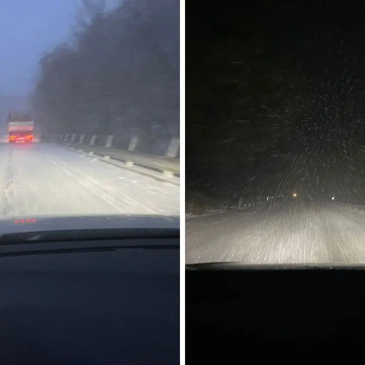 Bufera di neve in primavera, la Sila imbiancata: disagi per la viabilità tra Spezzano e San Giovanni in Fiore\n