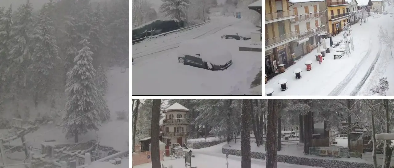 Torna lo spettacolo della neve in Calabria (a fine marzo). E il maltempo non molla, ancora\u00A0temporali e venti di burrasca\n