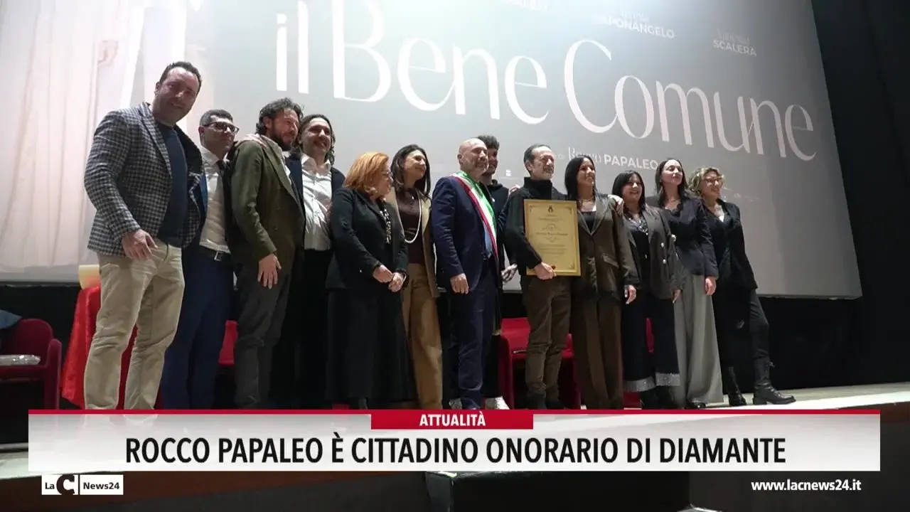 Rocco Papaleo è cittadino onorario di Diamante