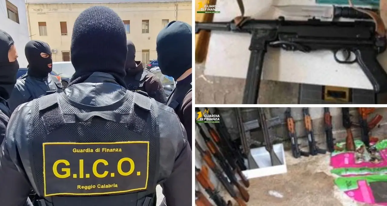 Armi da guerra e clandestine (anche) per la 'ndrangheta: 3 arresti nella Piana di Gioia Tauro\n