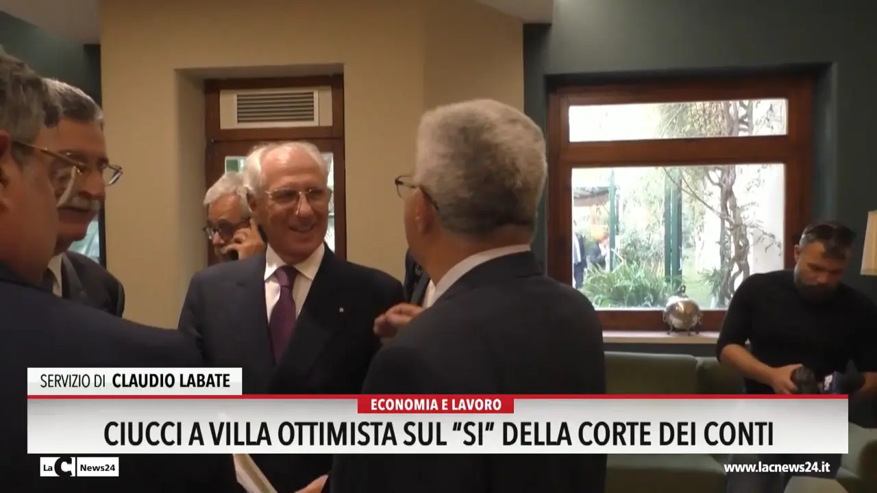 Ciucci a Villa ottimista sul sì della Corte dei Conti