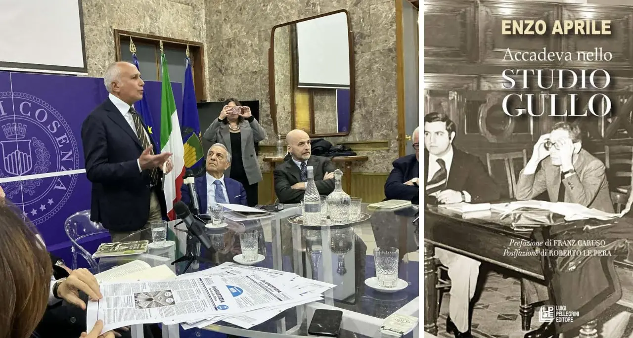 Cosenza, “Accadeva nello studio di Gullo”: il libro di Enzo Aprile presentato a Palazzo dei Bruzi\n