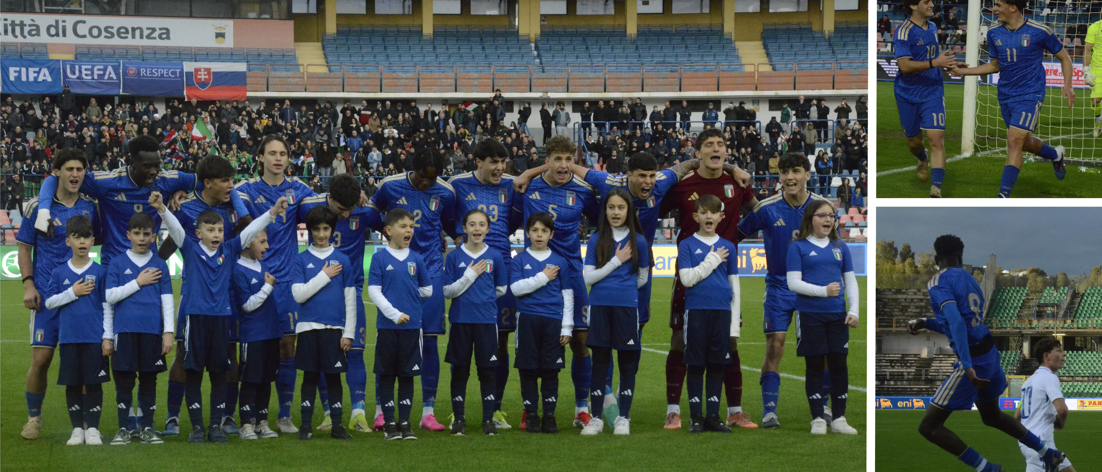 Europeo Under 19: al San Vito-Marulla\u00A0 l'Italia vince contro la Slovacchia. Sugli spalti centinaia di bambini del Settore giovanile\n