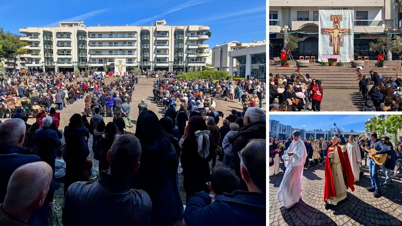 Rende, centinaia di fedeli in processione per la Domenica delle Palme\n