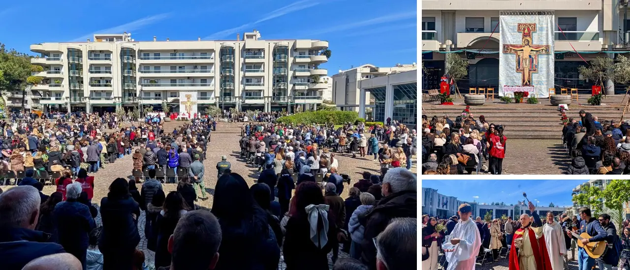 Rende, centinaia di fedeli in processione per la Domenica delle Palme\n