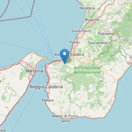 Scossa di terremoto nel Reggino all’alba: epicentro vicino San Roberto\n