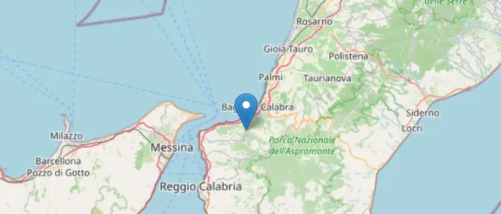 Scossa di terremoto nel Reggino all’alba: epicentro vicino San Roberto\n