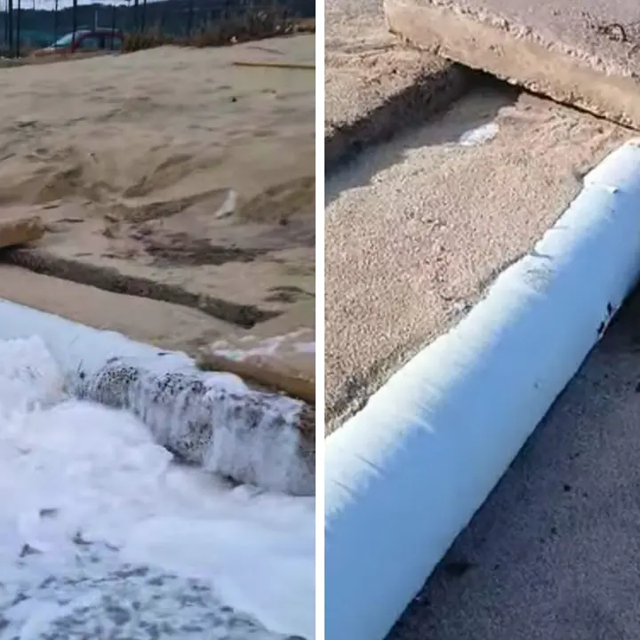 <p>Vibo Marina, il mare mette allo scoperto la conduttura Eni. L’azienda: «Trasporta solo acqua, nessun pericolo»</p>