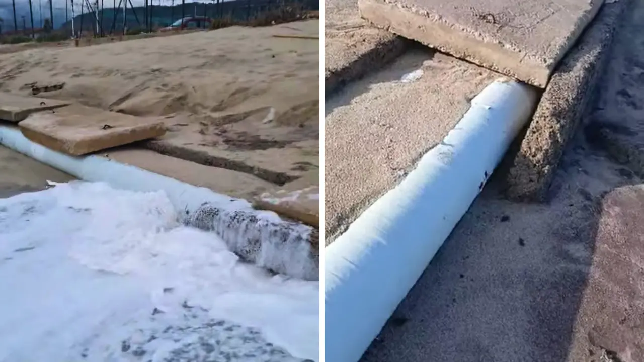 Vibo Marina, il mare mette allo scoperto la conduttura Eni. L’azienda: «Trasporta solo acqua, nessun pericolo»\n