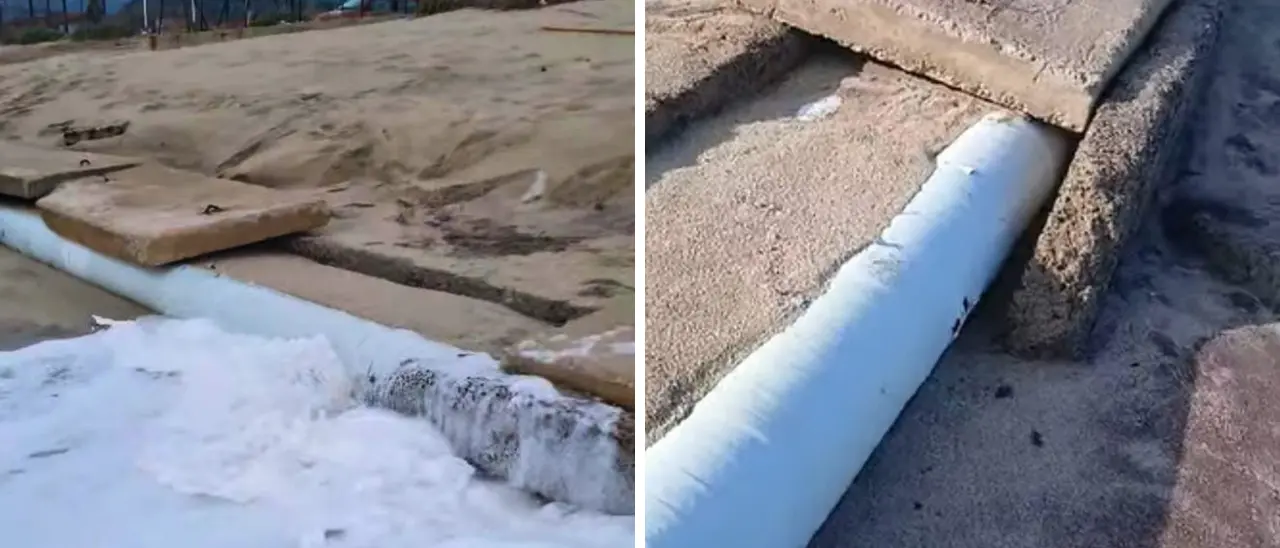 Vibo Marina, il mare mette allo scoperto la conduttura Eni. L’azienda: «Trasporta solo acqua, nessun pericolo»\n