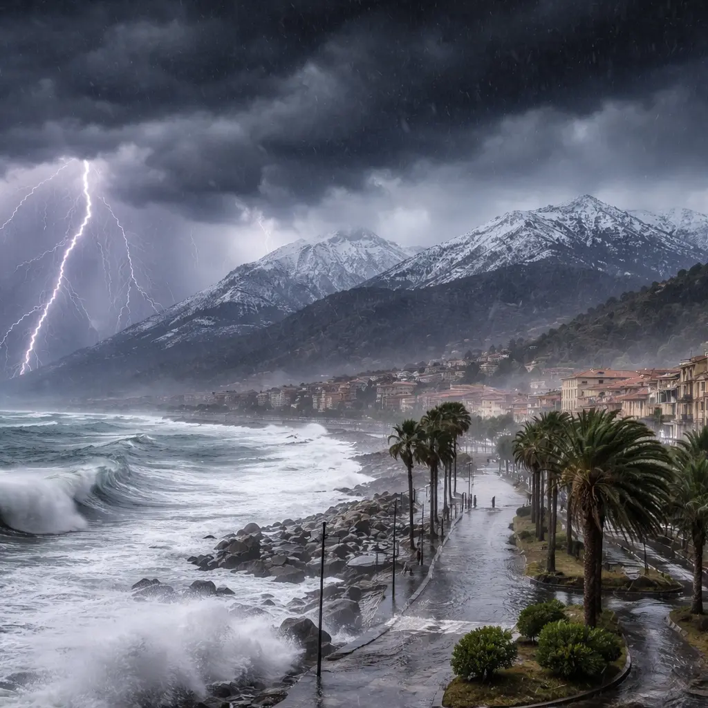 Calabria,\u00A0arriva il ciclone Ermione con\u00A0temporali e neve sui rilievi\u00A0per quasi tutta la Settimana santa: le previsioni\n