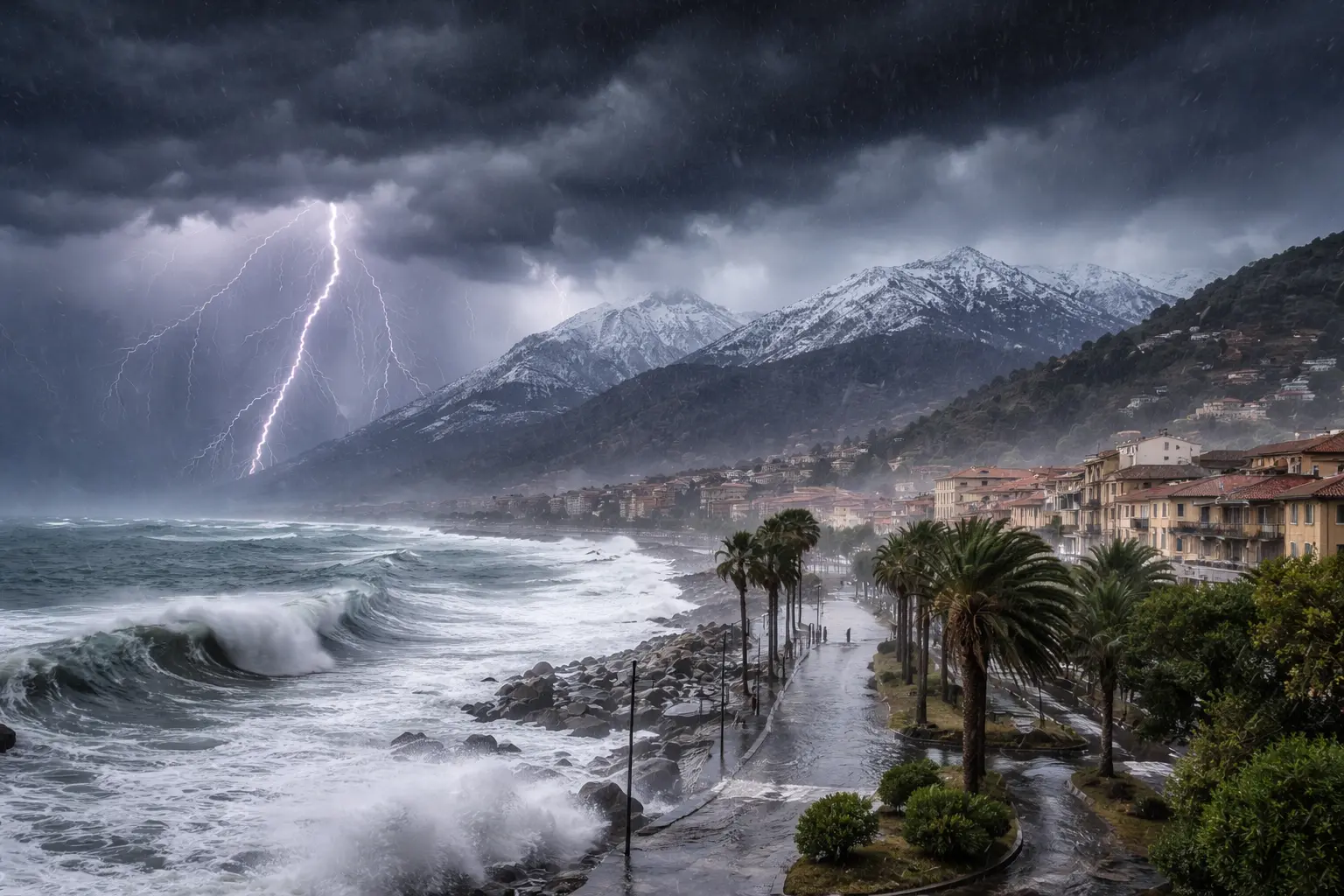 Meteo Cosenza, sulla Calabria da oggi un nuovo ciclone con pioggia, freddo e neve sui monti\n