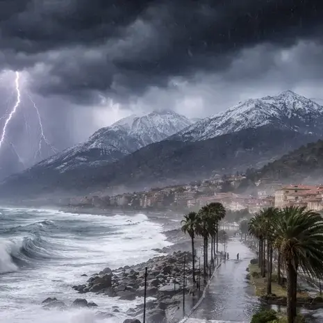 Maltempo in arrivo sulla Calabria: il ciclone Ermione porta piogge, vento e neve\n