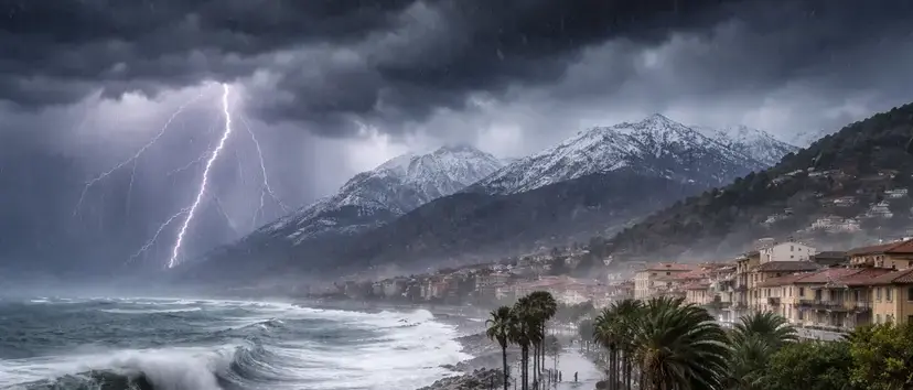Maltempo in arrivo sulla Calabria: il ciclone Ermione porta piogge, vento e neve\n