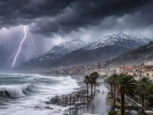 Maltempo in arrivo sulla Calabria: il ciclone Ermione porta piogge, vento e neve