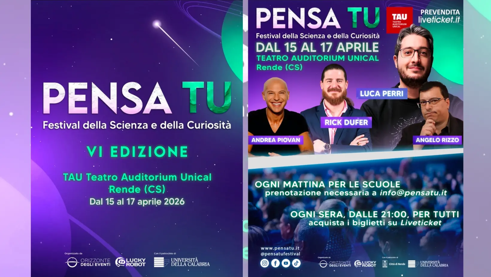 Pensa tu, al Teatro Auditorium dell’Unical torna il Festival della scienza e delle curiosità\n