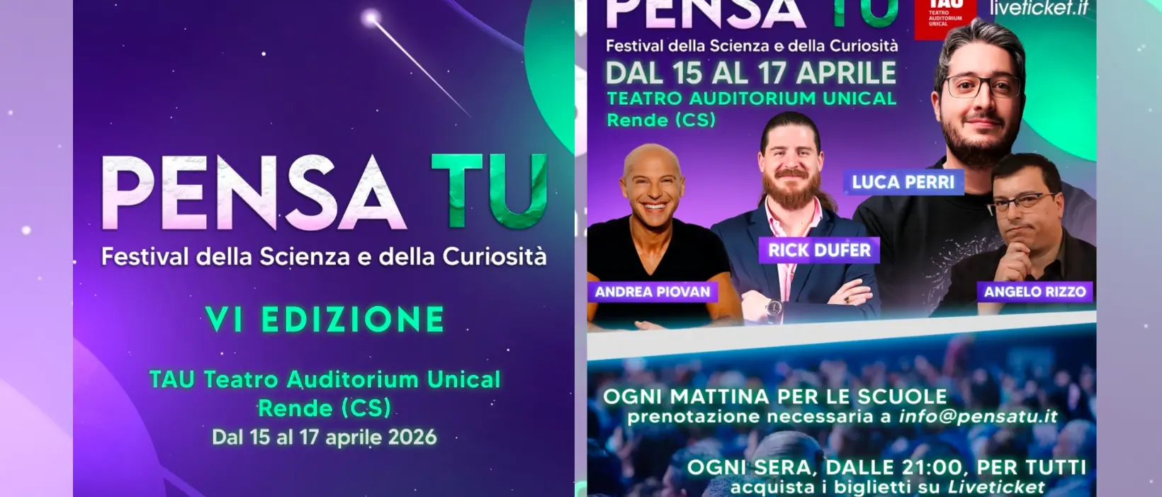 Pensa tu, al Teatro Auditorium dell’Unical torna il Festival della scienza e delle curiosità\n