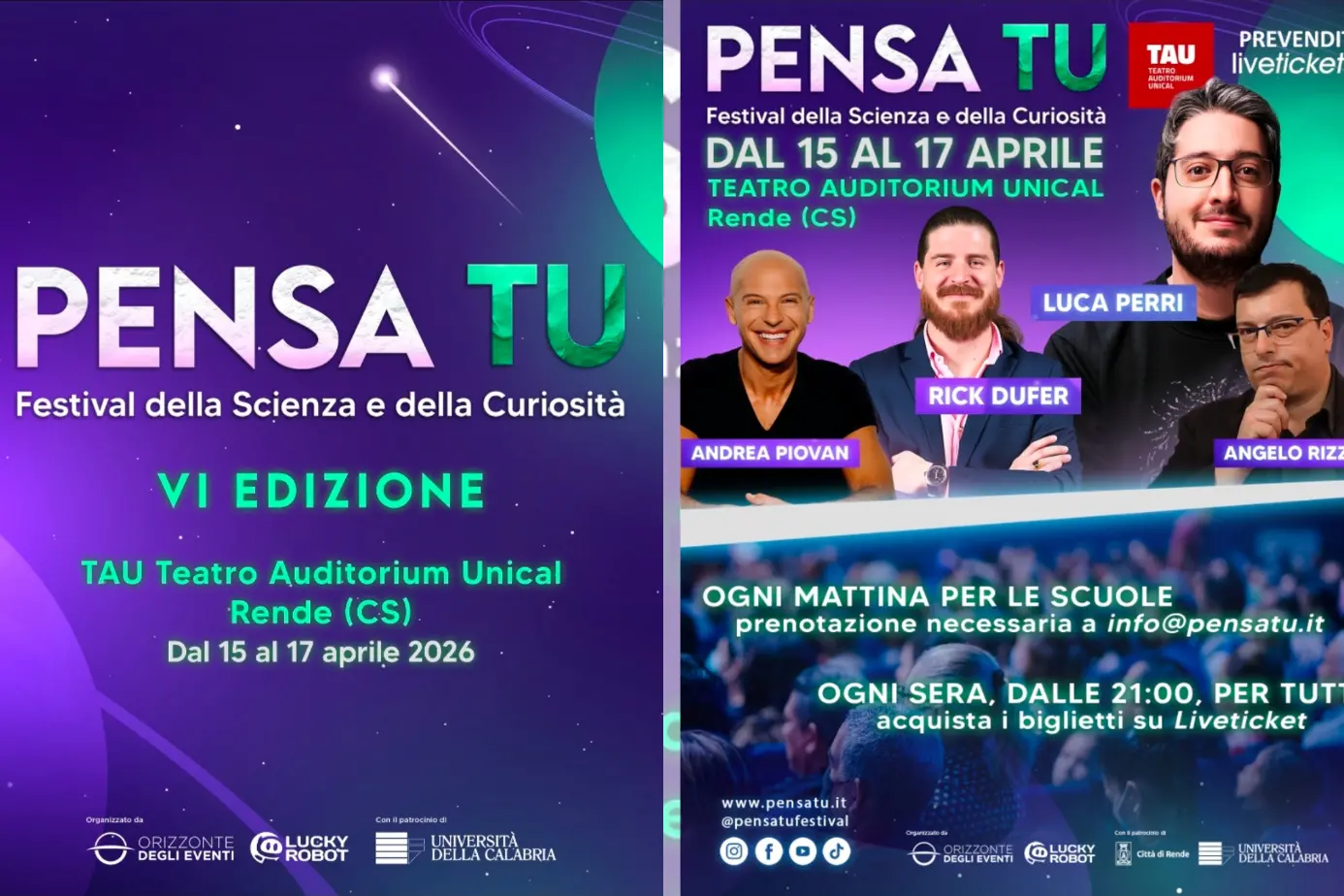 Pensa tu, al Teatro Auditorium dell’Unical torna il Festival della scienza e delle curiosità\n