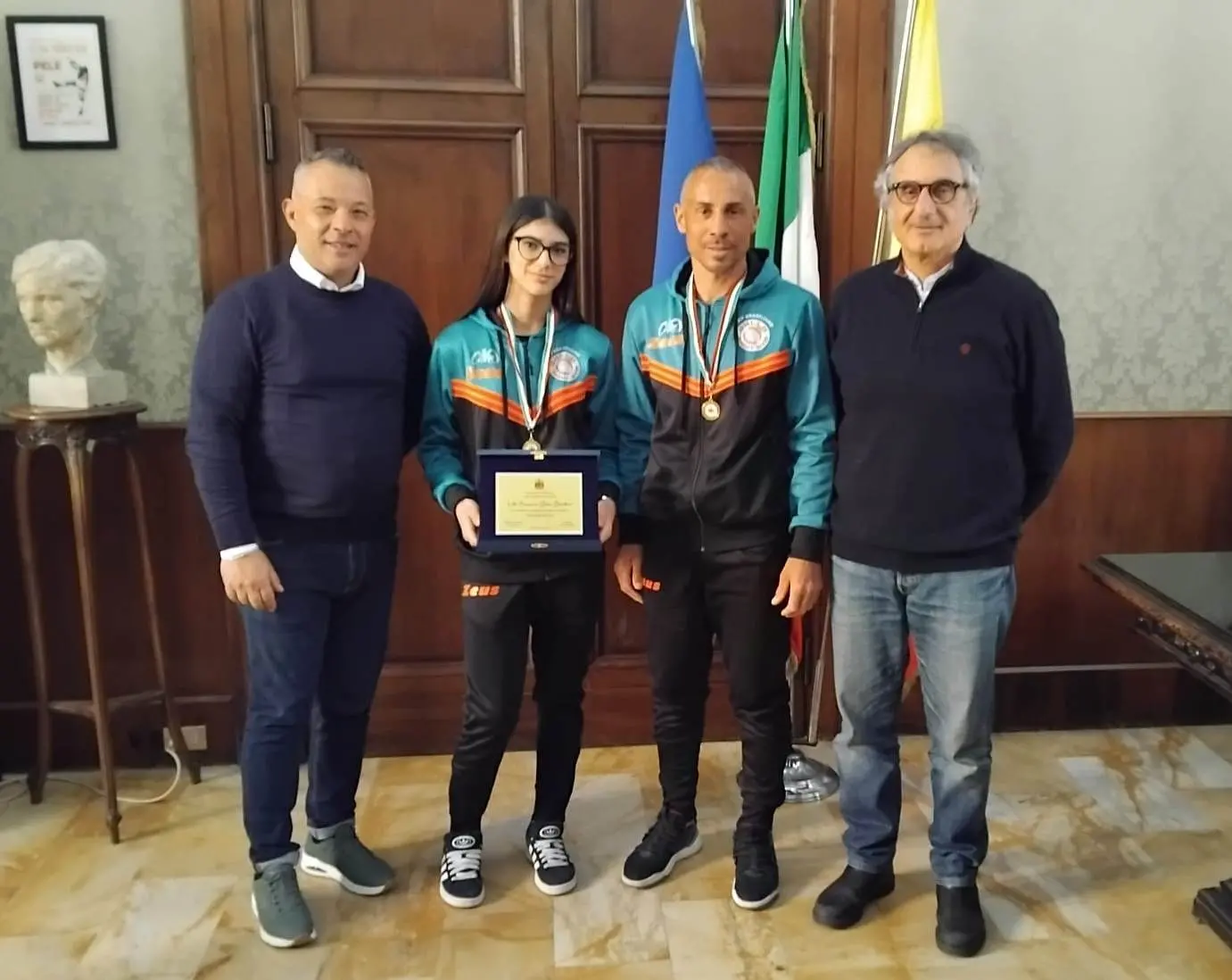 La giovane pugile Gaia Gualtieri ricevuta in Comune dopo il successo al trofeo “Mura”