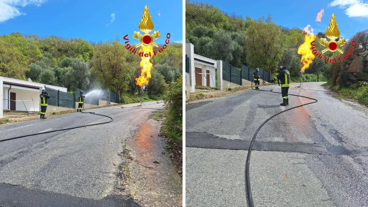 Zambrone, fuga di Gpl\u00A0da un serbatoio: intervengono\u00A0i Vigili del Fuoco per la\u00A0combustione controllata e la messa in sicurezza\n