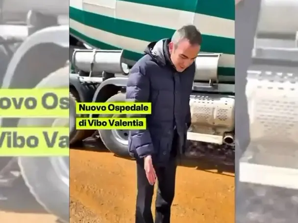 Nuovo ospedale di Vibo, Occhiuto fa tappa al cantiere -Video