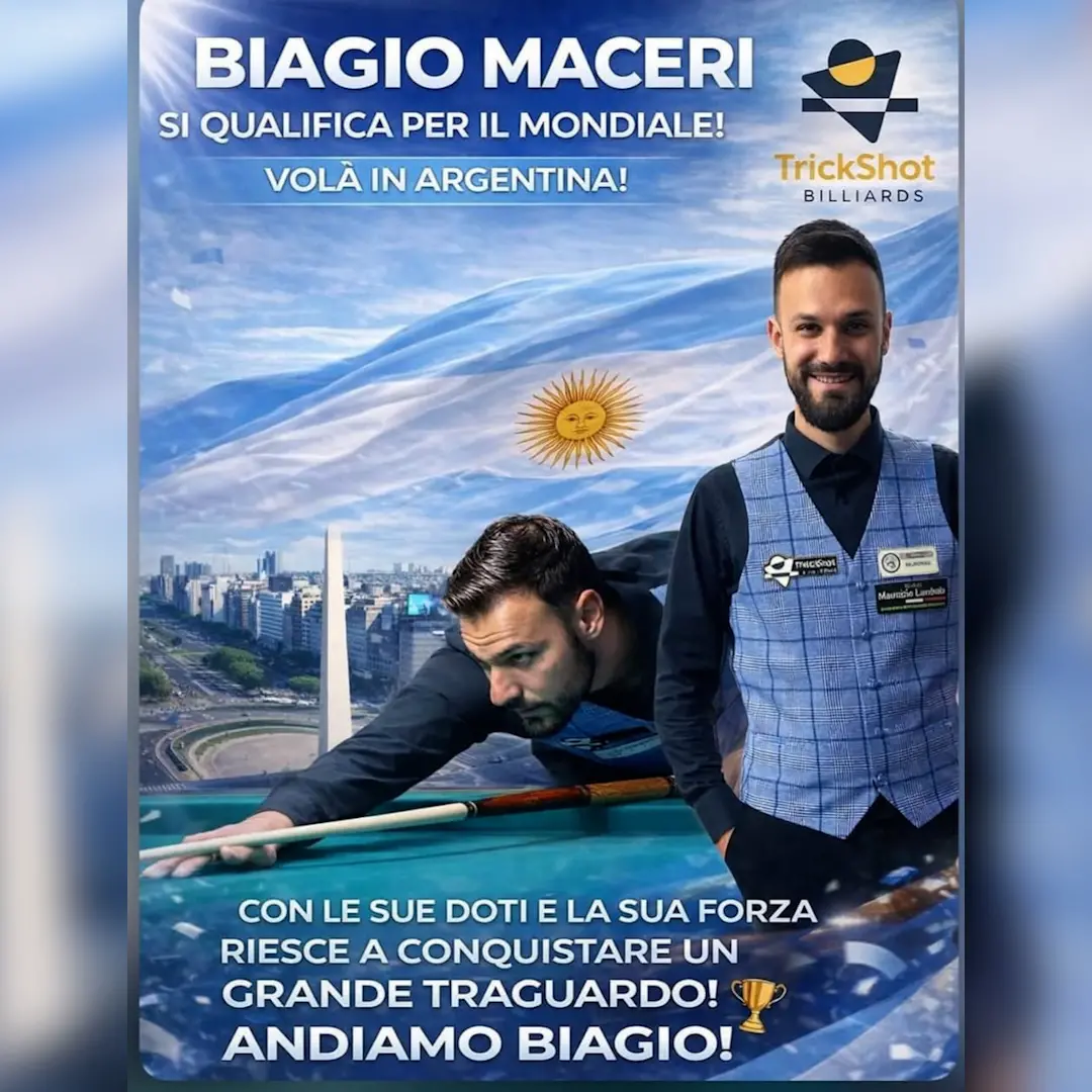 San Nicola Arcella: Biagio Maceri qualificato ai Mondiali di biliardo, volerà in Argentina\n