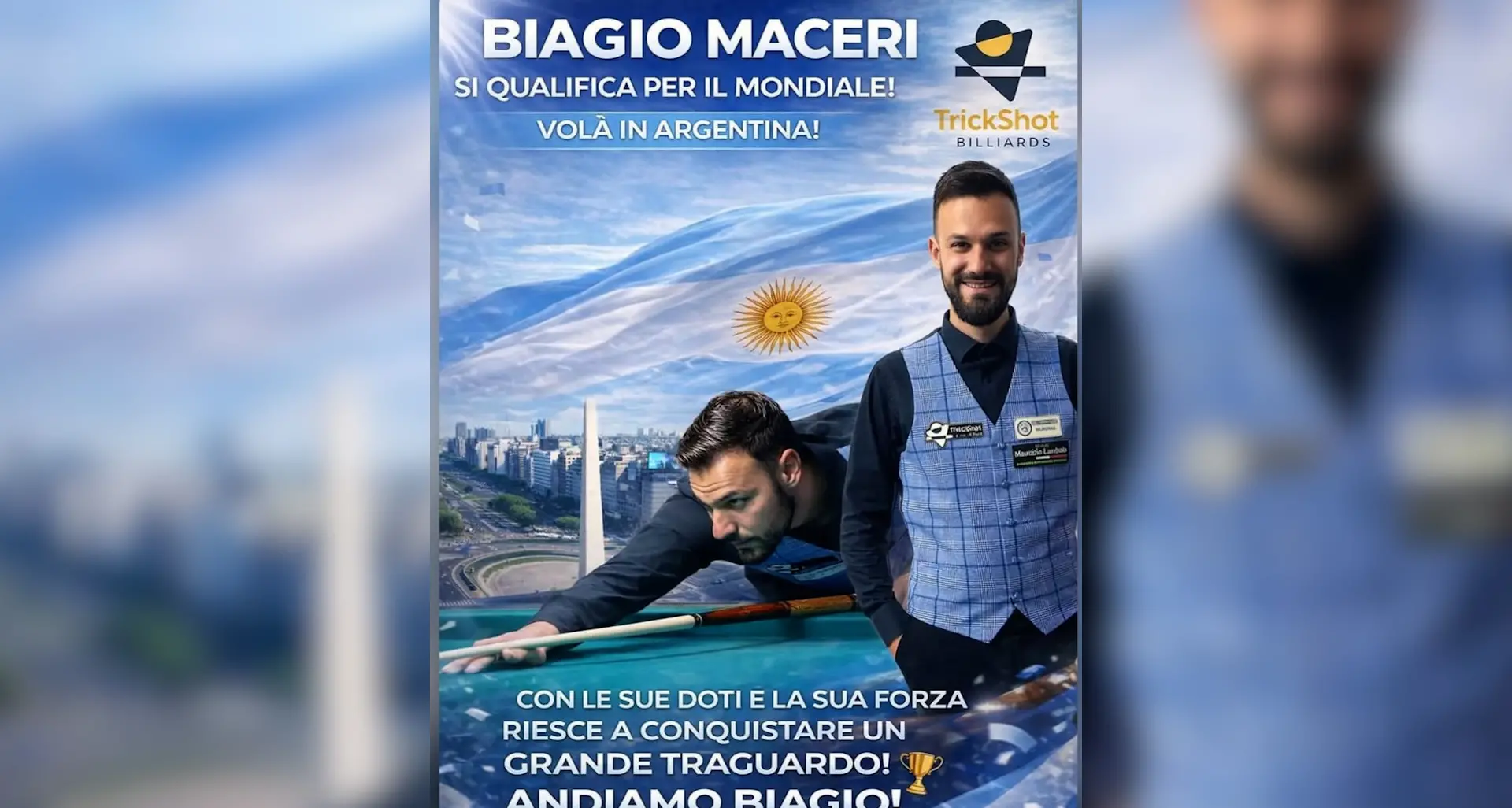 San Nicola Arcella: Biagio Maceri qualificato ai Mondiali di biliardo, volerà in Argentina\n
