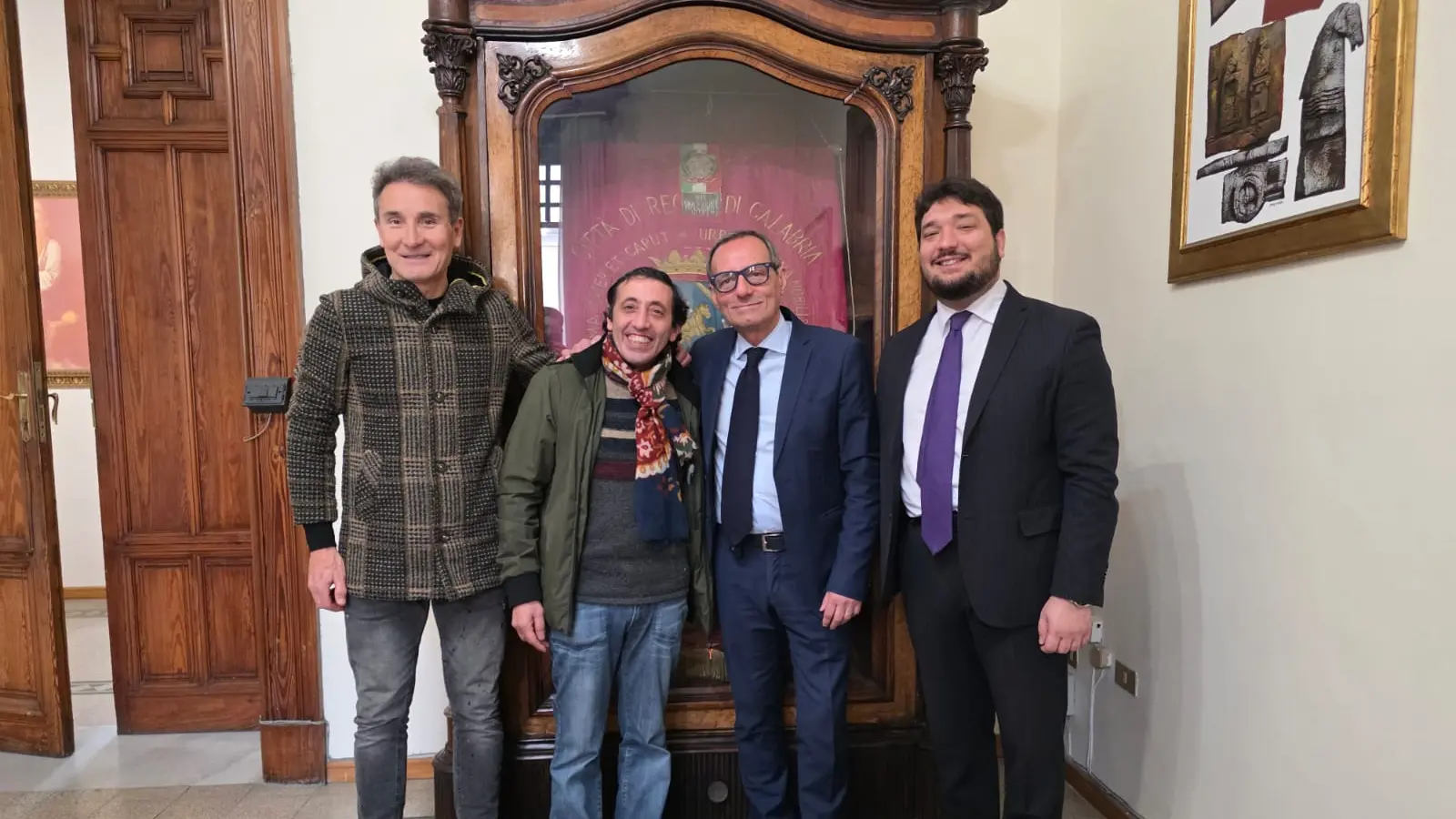 Marcello Fonte a Palazzo San Giorgio, Battaglia e Tripodi: «Radici e progetti per valorizzare borghi e periferie»\n