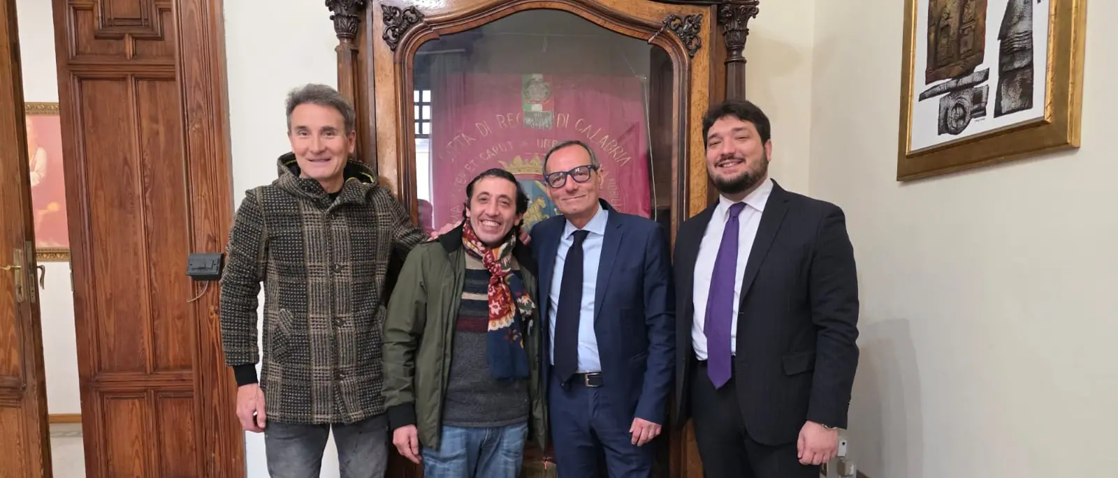 Marcello Fonte a Palazzo San Giorgio, Battaglia e Tripodi: «Radici e progetti per valorizzare borghi e periferie»\n