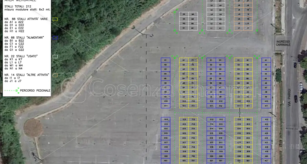 Rende, il Comune mantiene la posizione sull’area mercatale: finirà a via Parigi\n